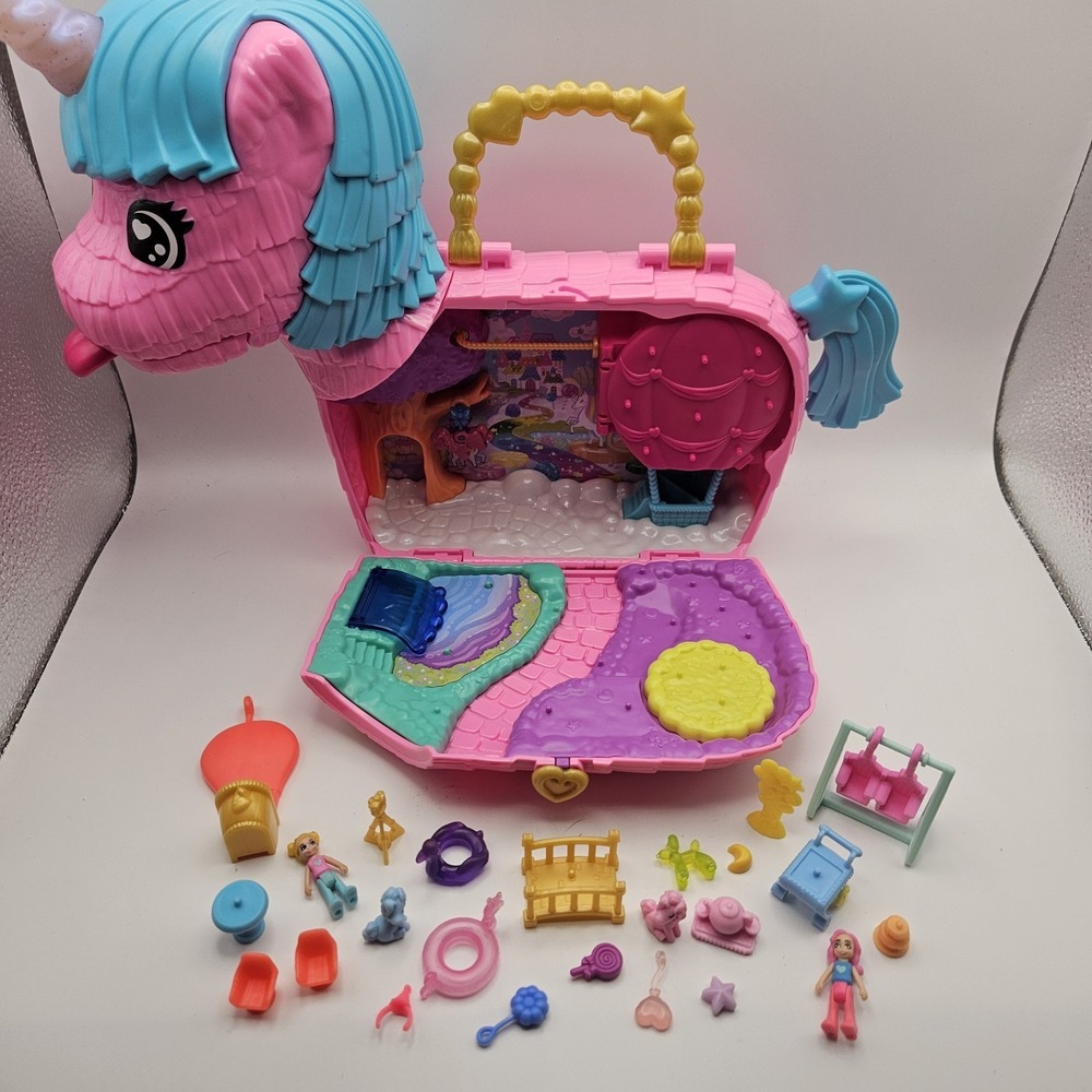 Mattel Polly Pocket Unicorn Partyland Playset (Read Notes)